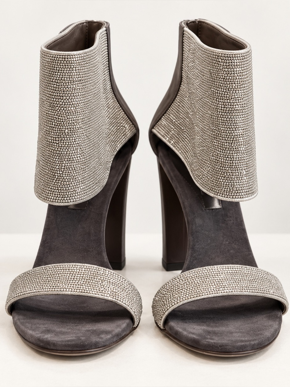 Brunello Cucinelli Monili Ankle Cuff Sandals 37